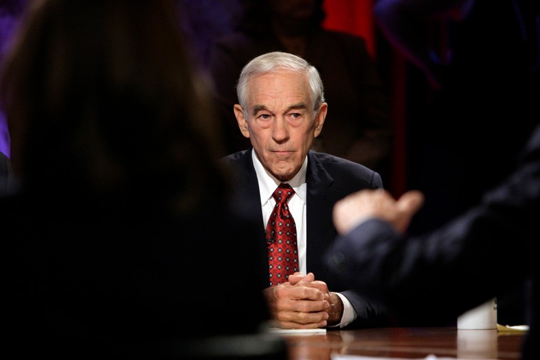 Ron Paul, amerykański polityky się o nominację na kandydata na prezydenta  Partii Republikańskiej, fot. Photographer: Scott Eells/Bloomberg