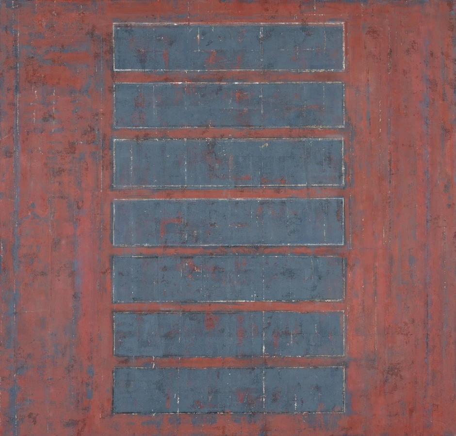 Donkov, Samoreferentsnost oblika, 2021, akrilik na sargiji, 200x215cm