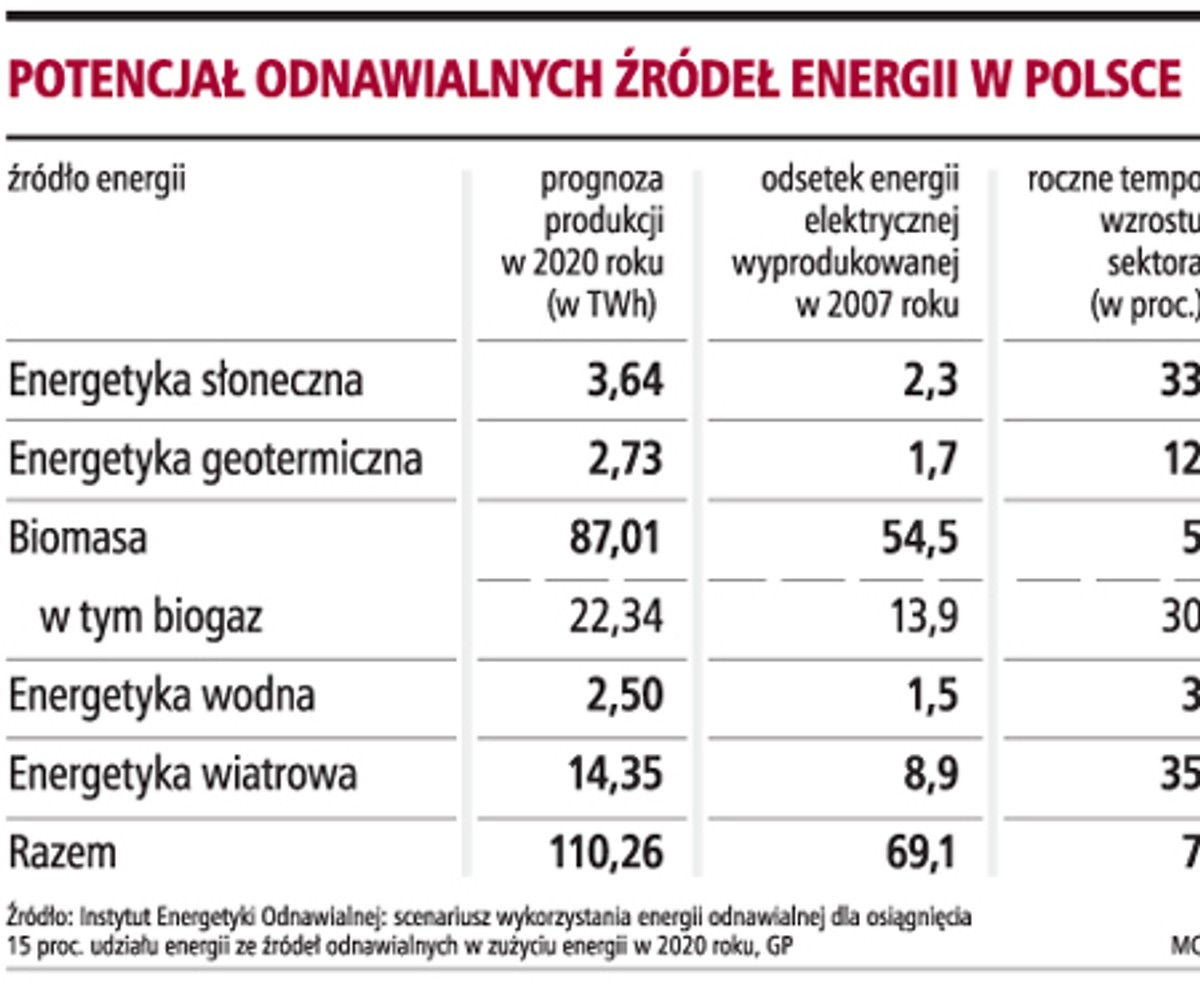 Potencjał odnawialnych źródeł energii w Polsce