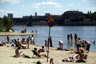 plaża wisła woda kapielisko zakaz pływania