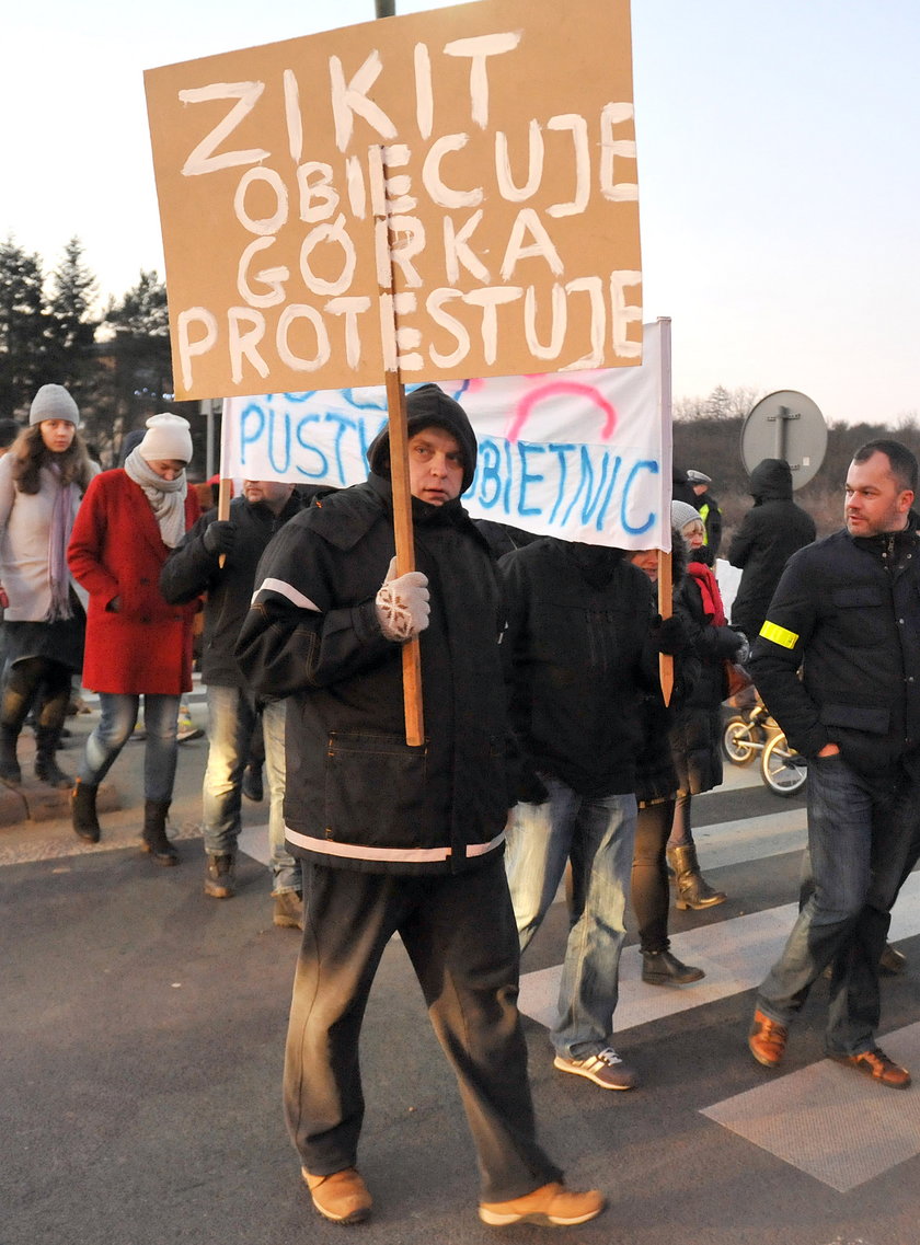 Protest mieszkańców Górki Narodowej 