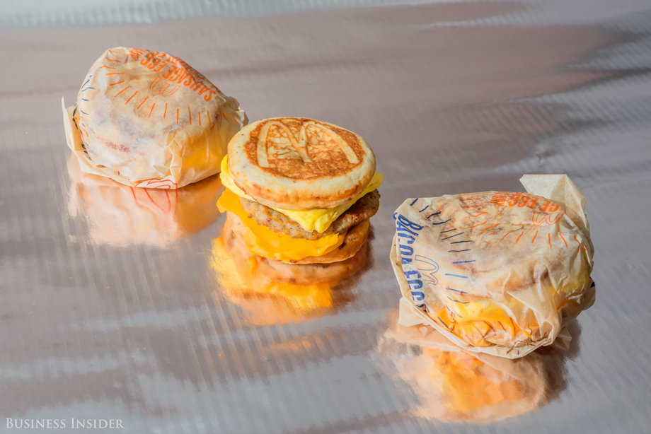 The sausage, egg, and cheese McGriddle.
