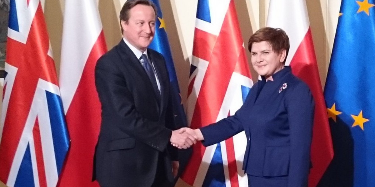 Premier Cameron z wizytą w Polsce