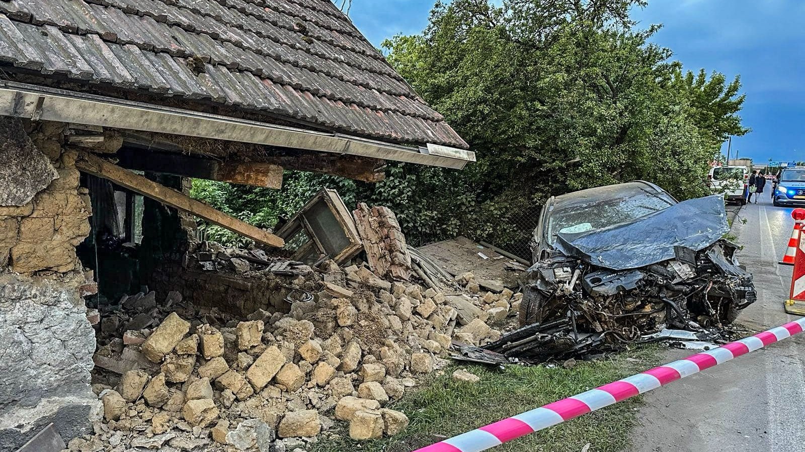 Následky dopravnej nehody v Košiciach