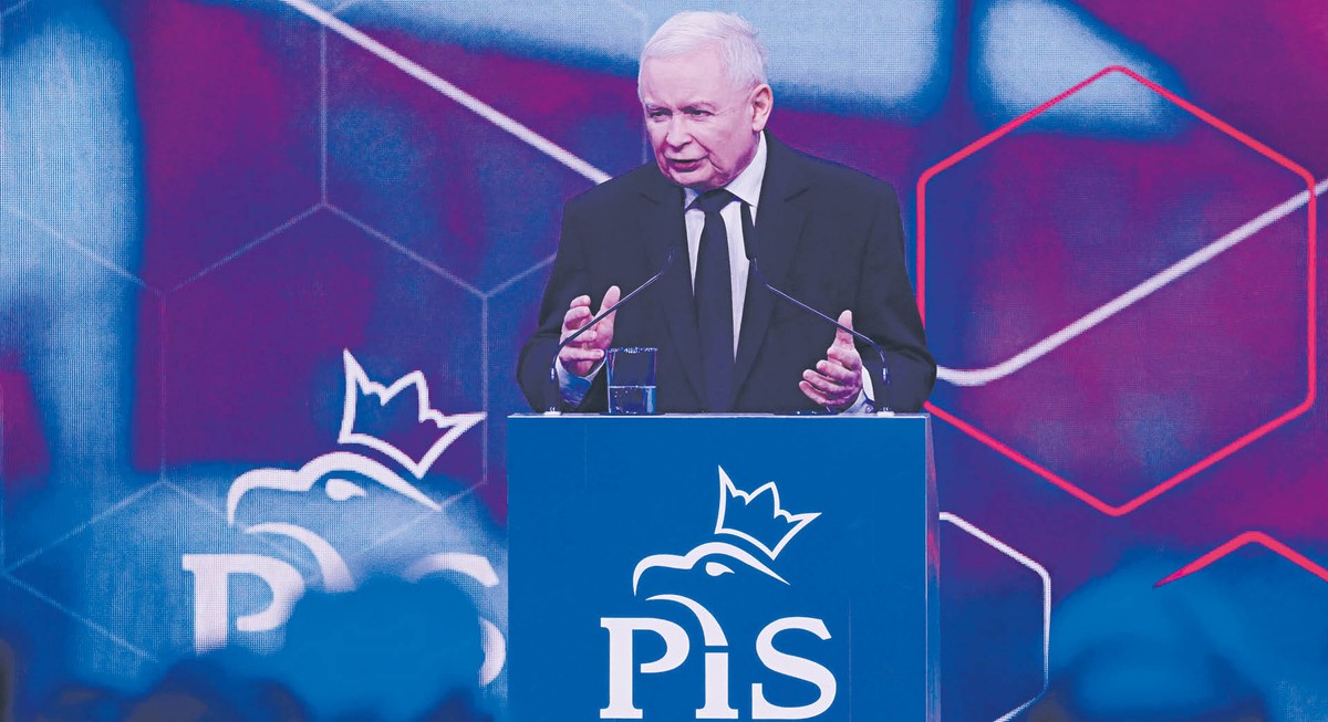 Jarosław Kaczyński, prezes partii Prawo i Sprawiedliwość