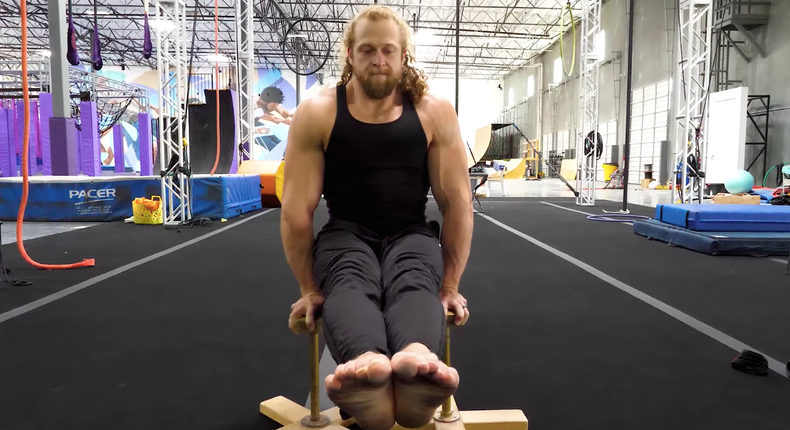 Bodybuilder Tries Gymnast's Conditioning Routine