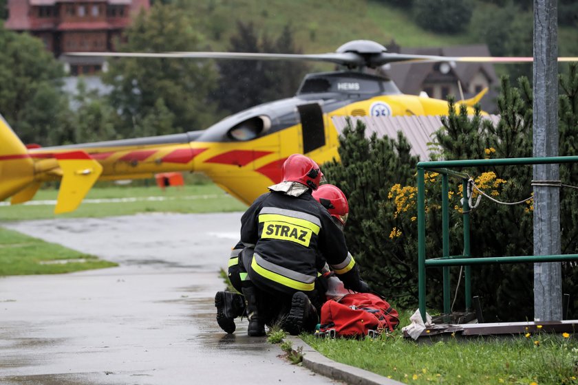 Zakopane: w burzy ranny został strażak z Ostrowa Wlkp. i jego bliscy