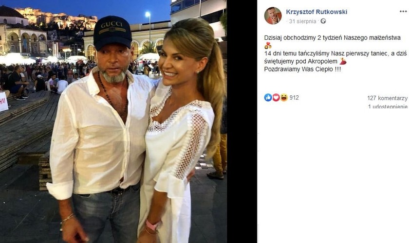 Krzysztof i Maja Rutkowscy w podróży poślubnej