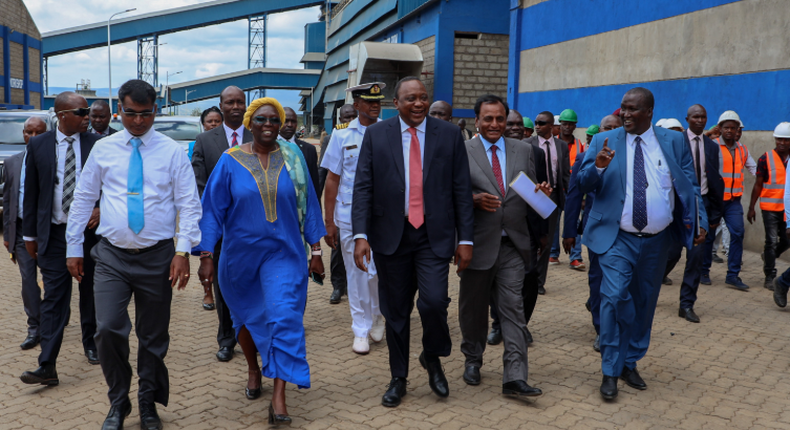 On Tuesday, President Uhuru Kenyatta presided over the opening of the Simba Cement factory in Salgaa, Nakuru County .