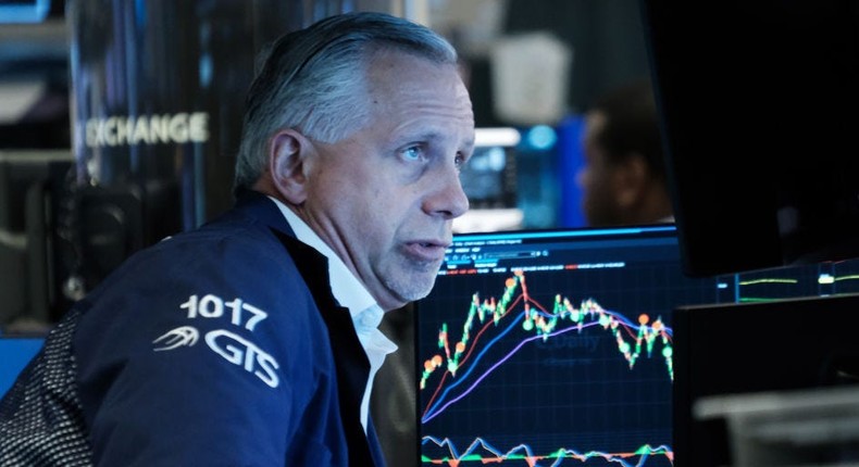 Traders work on the floor of the New York Stock ExchangeSpencer Platt/Getty Images