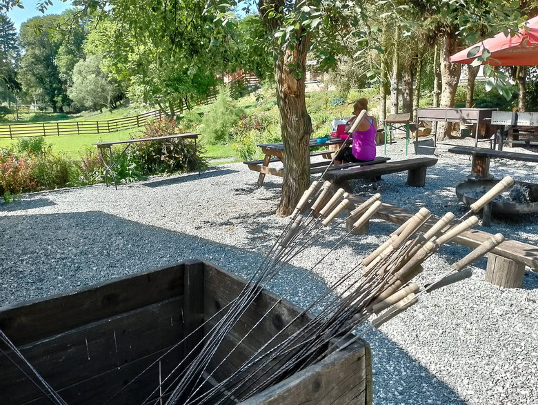 Miejsce na grilla i ognisko. Jedliśmy lunch w takiej scenerii! 