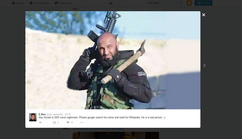 Abu Azrael broni dżihadżystów