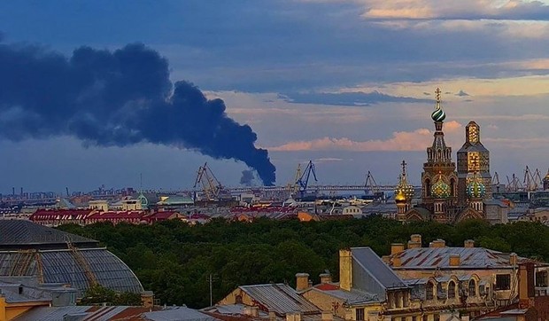 Ilustracija: Ukrajinski napad na Sankt Peterburg 3. juna