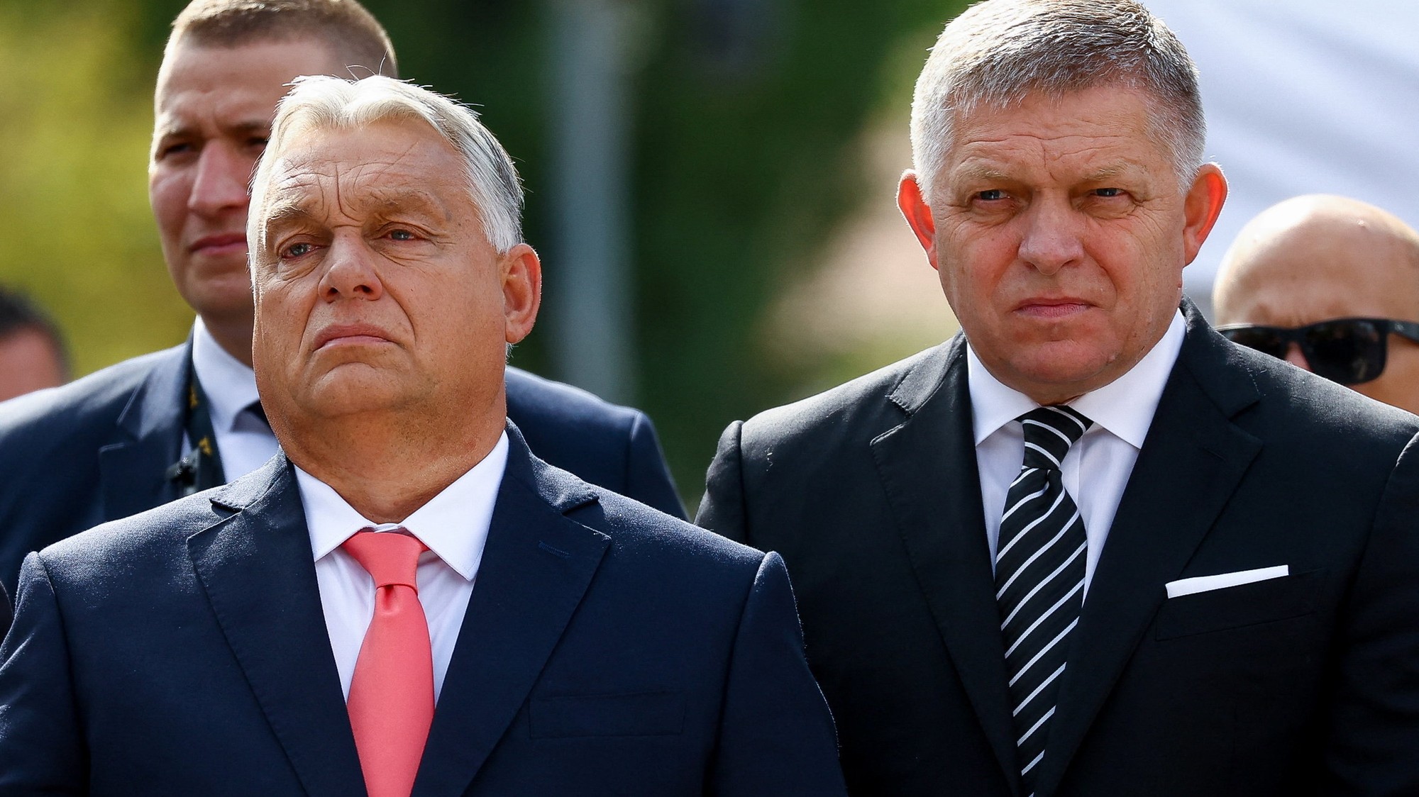 Viktor Orbán a Robert Fico pri Moste Márie Valérie