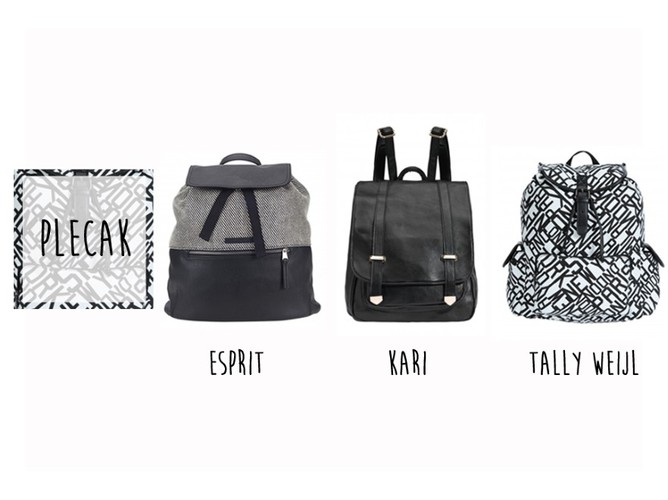 Plecaki: Esprit – 219 pln Kari – 119 pln Tally Weijl - 129,90 pln
