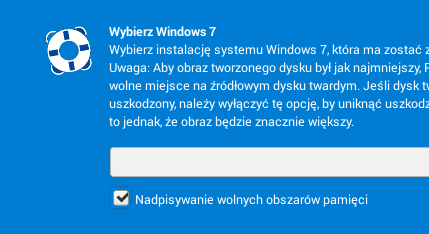 Zaznaczając tę opcję, znacznie zmniejszymy miejsce zajmowane przez Windows 7 