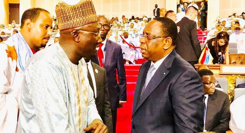 Ousmane Yara avec le président Macky Sall lors d’un sommet