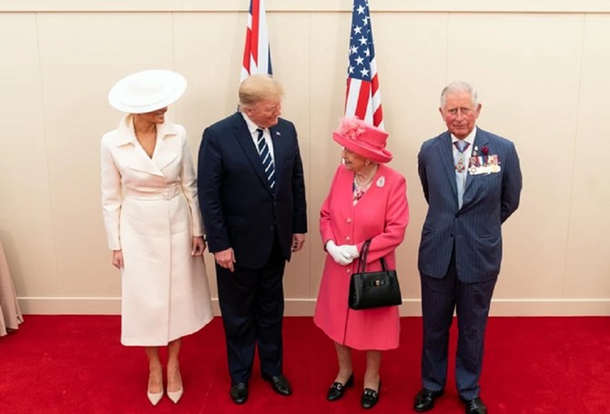 Melanija i Donald Tramp, Elizabeta II i kralja Čarls