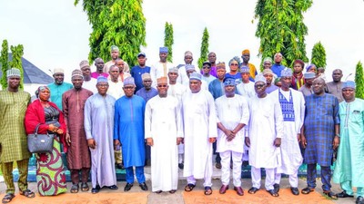 Yahaya Bello receives more PDP defectors ahead of Kogi guber election. [NAN]