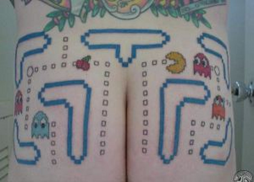 Tatuaż na pupie: Pacman