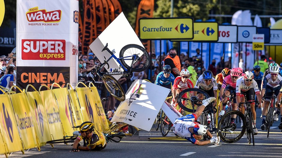 Wypadek na mecie Tour de Pologne