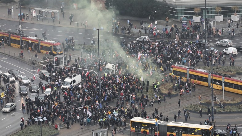 Protest w Warszawie