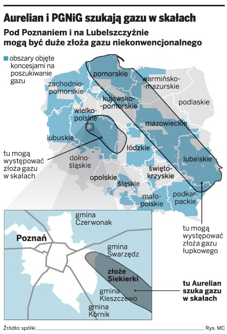 Aurelian i PGNiG szukają gazu w skałach