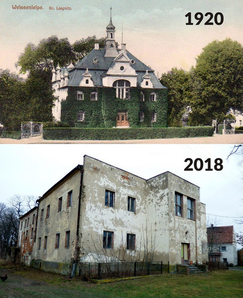 Pałac w Bielanach na Dolnym Śląsku kiedyś i dziś
