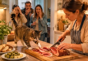 Zgrozili se u gostima (Slika napravljena uz pomoć veštačke inteligencije)