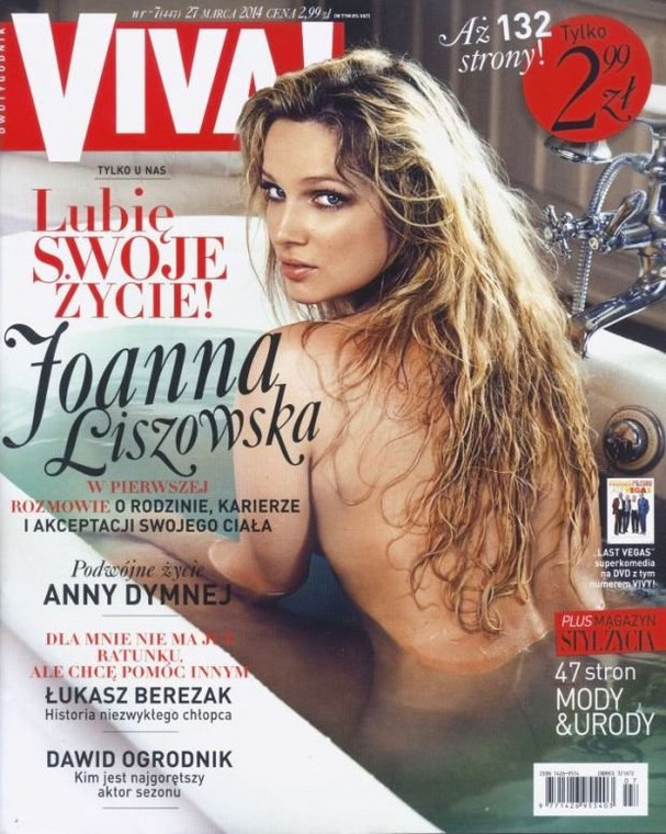 Joanna Liszowska na okładce "Vivy", 2014 r.
