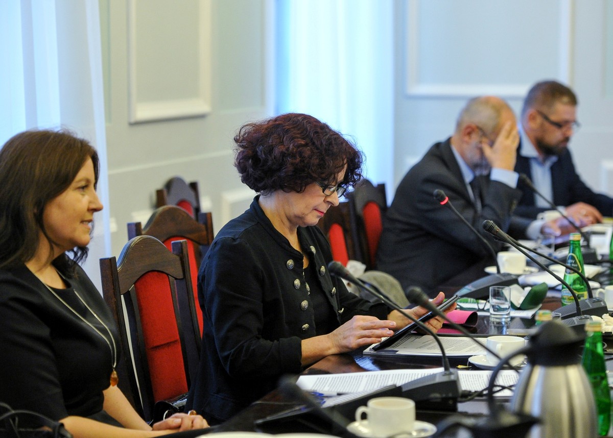Członkowie RMN: Joanna Lichocka, Elżbieta Kruk, Juliusz Braun i Grzegorz Podżorny, PAP/Marcin Obara