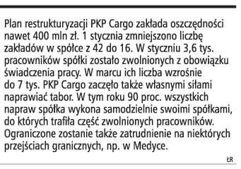Plan restrukturyzacji PKP Cargo