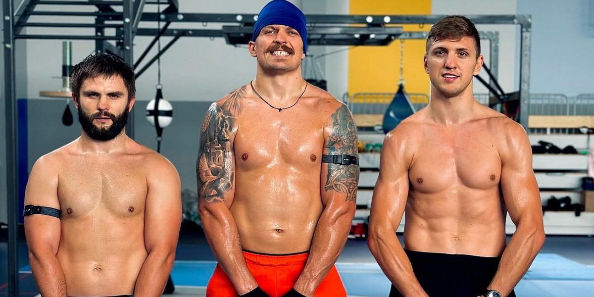 Dmytro Mytrofanov, Ołeksandr Usyk i Fiodor Czerkaszyn.