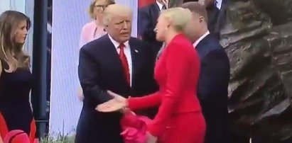 Wpadka z udziałem pary prezydenckiej. Wymowna mina Trumpa!