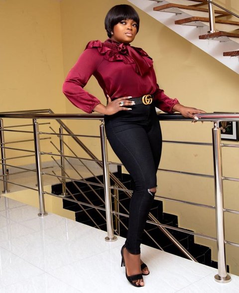 The movie star announced the passing away of her father via her Instagram page on Monday, December 9, 2019. She prayed for his gentle soul to rest in peace. [Instagram/FunkeJenifaAkindele]
