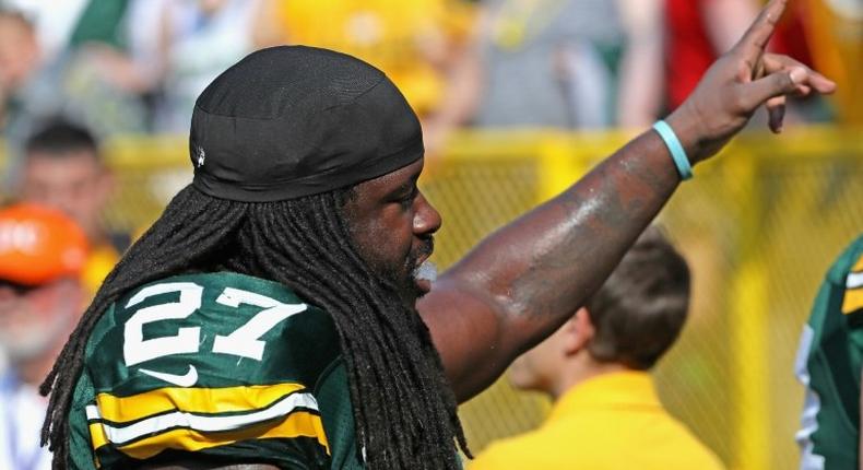 Eddie Lacy, pictured in 2016, switched to Seattle from Green Bay in the close season after struggling to maintain his ideal weight with the Packers
