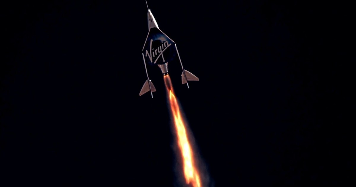 During Richard Branson's spaceflight, Virgin Galactic's rocket plane ...