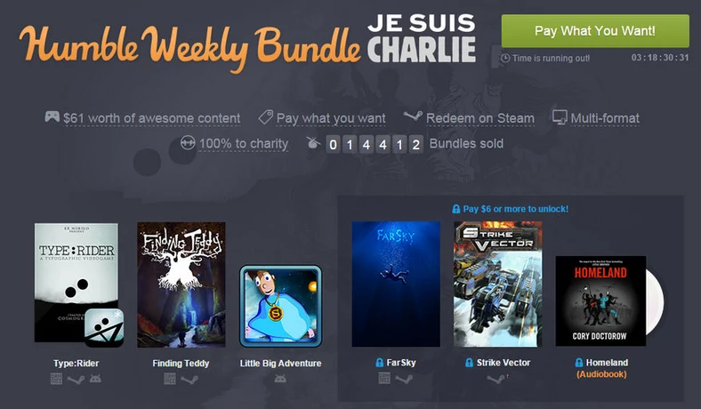 Humble Bundle oferuje wiele gier za małe pieniądze - warto często tam zaglądać