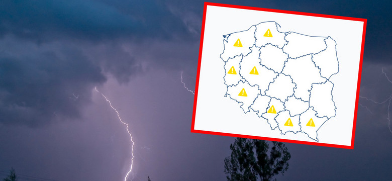IMGW ostrzega przed burzami. Alerty w ośmiu województwach