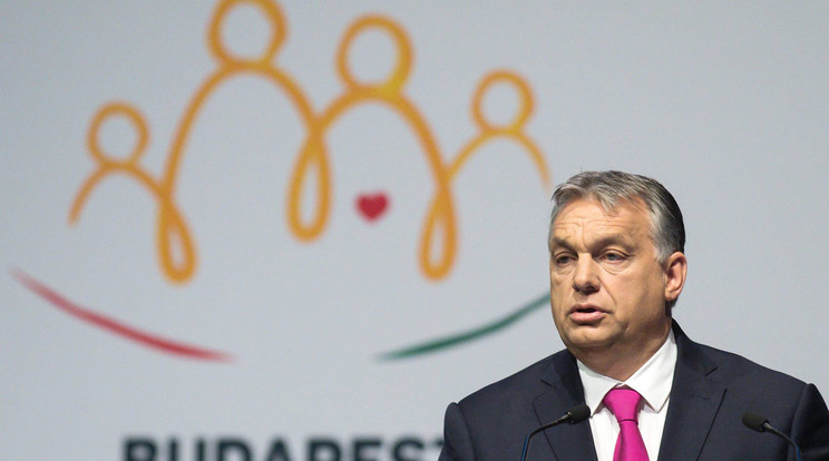 Orbán Viktor a Családok budapesti világtalálkozóján tett bejelentést / Fotó: MTI