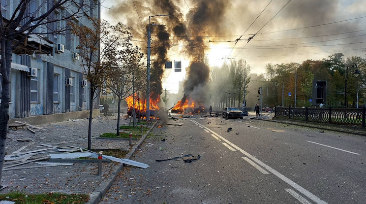 Robbanások rázták meg Kijevet / Fotó: Twitter