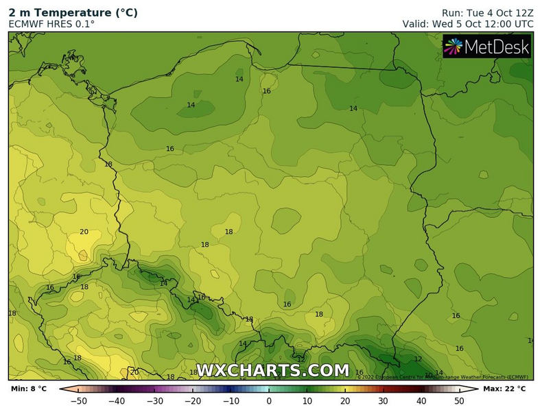 Temperatura miejscami sięgnie ok. 20 st. C