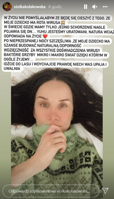 Viola Kołakowska o chorobie dziecka