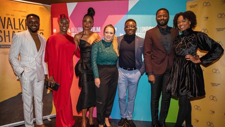 'Walking with Shadows' is an adaptation of Jude Dibia's fictional book that was directed by Aoife O'Kelly and produced by Funmi Iyanda. [Instagram/OlumideMakanjuola]