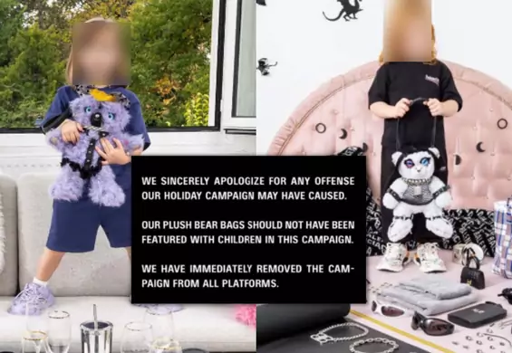 Balenciaga przeprasza za "obrzydliwą" kampanię z udziałem dzieci. Pluszowe misie w strojach BDSM i treści pedofilskie