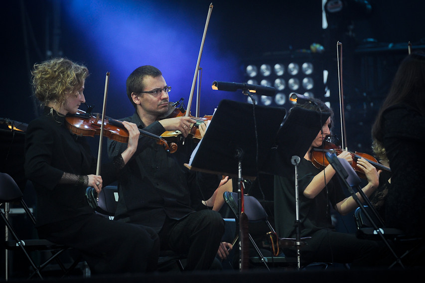 Krzysztof Penderecki i Orkiestra Kameralna AUKSO pod batutą Marka Mosia (fot. Artur Rawicz / Onet)