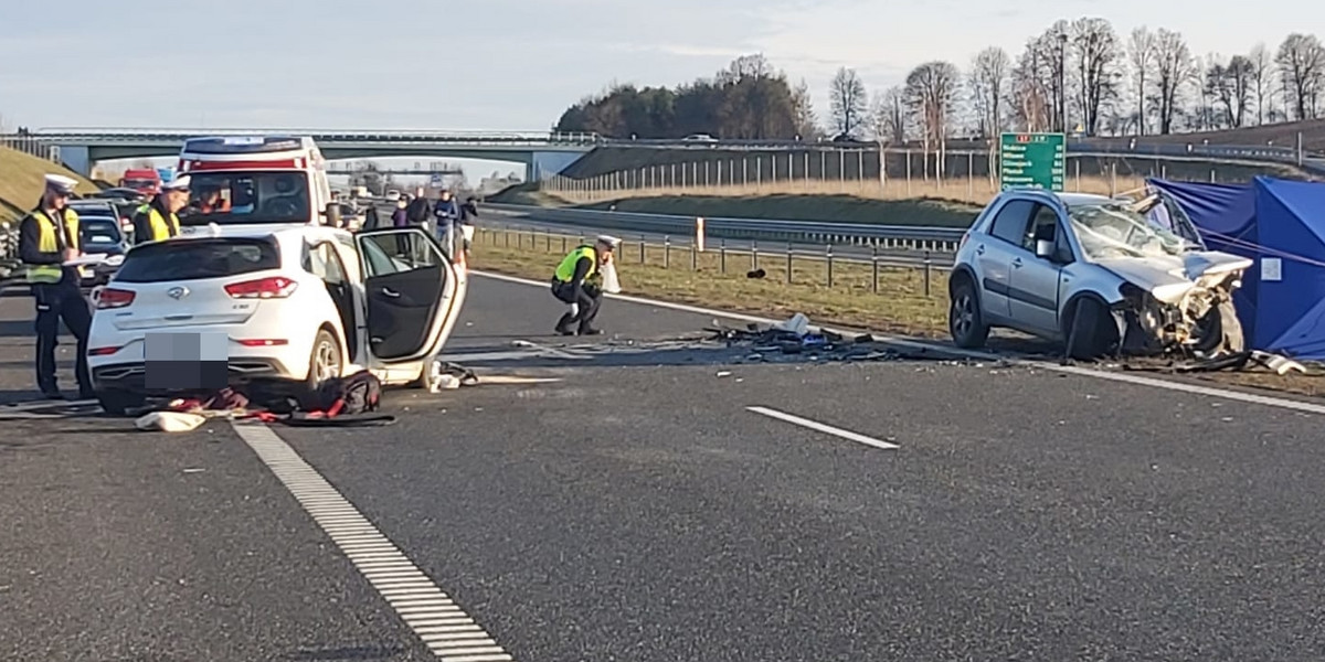 Tragiczny wypadek na S7 pod Olsztynkiem.
