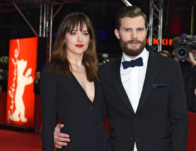 Dakota Johnson i Jamie Dornan na premierze 'Pięćdziesięciu twarzy Greya' w Berlinie