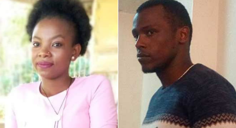 Murdered Murang'a GK Prison warder Pauline Wangari and Peterson Njiru who was arrested in connection with the murder