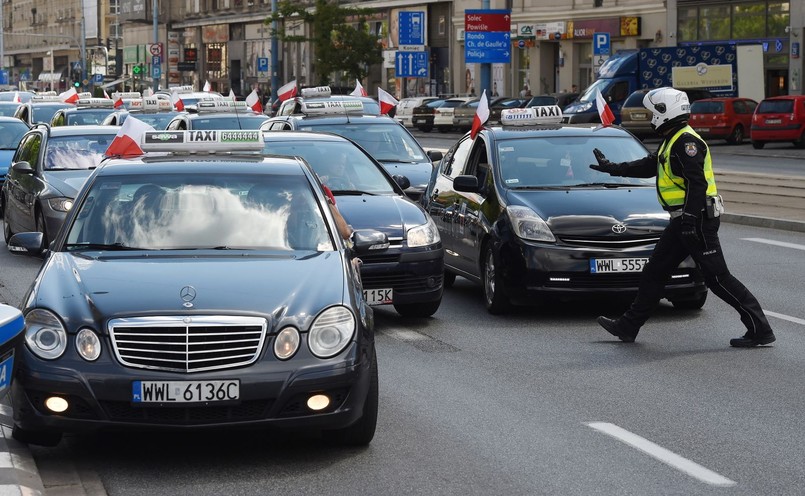 Protest taksówkarzy